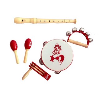 ORFF 奧福樂器套裝 幼兒園音樂教具 兒童打擊樂器 樂器禮品 禮盒裝, 1個, 笛子家族