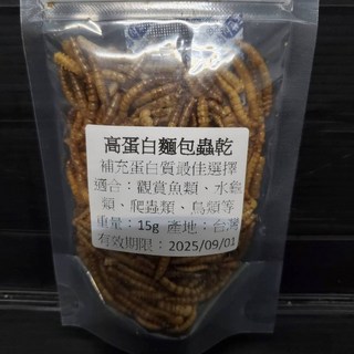金金水族 麵包蟲 天然有機麵包蟲 蟲乾 烏龜 澤龜 蜜袋鼯 龍魚 鼠類 鳥類 兩棲爬蟲, 1個
