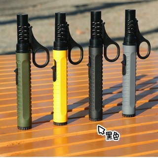 戶外露營點火器 直衝火焰槍 登山炊煮, 1個, 黑色