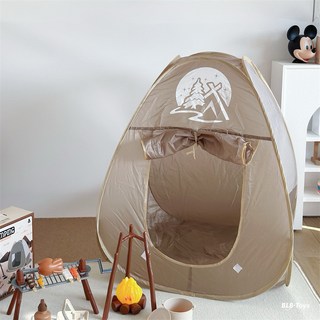 【台灣出貨】兒童多功能野營仿真室內戶外露營帳篷野炊探險帳篷兒童辦家家酒玩具組, 咖啡帳篷, 1個