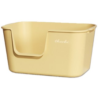 加厚加高款一體式貓砂盆 不外漏款, 奶油黃, 1個