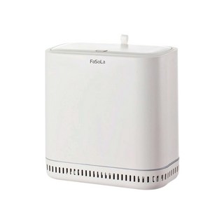 FaSoLa 自動吸附垃圾桶 12L 窄身設計 按壓開蓋 雙層防臭 廚房 客廳 臥室 垃圾桶, 白色