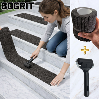 통품스토어 80GRIT 강력 미끄럼방지 논슬립테이프 계단 밀착 미끄럼방지테이프 거친표면 미끄럼방지 테이프 롤러 세트, 블랙, 10개