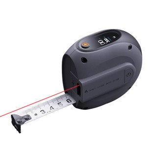 晴子出貨 Jimihome 激光捲尺激光測距儀 30M 便攜式測距儀數字電子輪盤賭不銹鋼捲尺, 1個