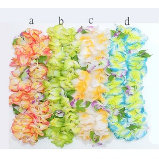 台灣發貨 雙色夏威夷花環花圈 海灘派對花圈 接機花圈 活動花圈, b_(不含運)未滿佰元不出貨, 1個