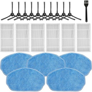 MAMNV BR150BR151 ZCWA MANVINS G20 GTTVO ONSON 로봇 진공 액세서리 키트 교체 부품필터 6개 걸레 패드 5개 사이드 브러시 10개, [관부가세포함] MAMNV BR150/BR151 ZCW