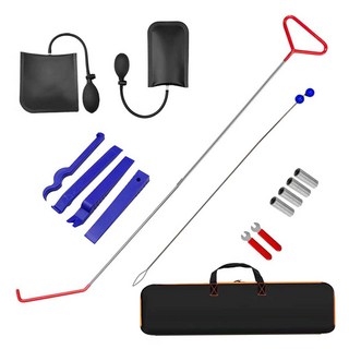 차문열기 자동차문 여는 도구 세트 잠김 틈새 업체용 문따개 자동차 수리, 기본 색상, 1개