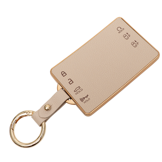 기아 쏘렌토 카니발 스포티지 EV 호환 가죽 TPU 스마트 카드 키케이스 키커버 키홀더, TL78, 아이보리골드