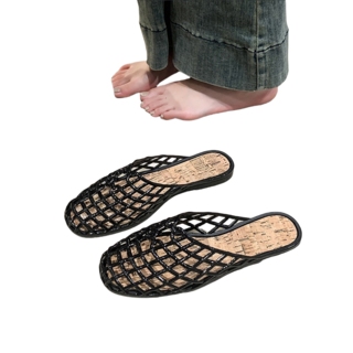 망사 젤리 뮬 샌들 해변 블로퍼 슬리퍼 휴양지