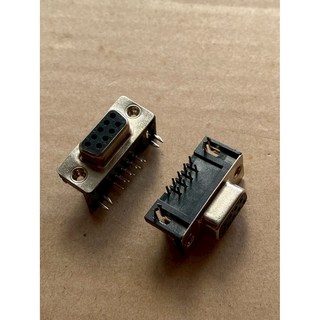 【IF】DB9 CONNECTOR 9pin 母座 90度 D-SUB 連接器 接頭 DIP 9P, 1個, 不附銅柱