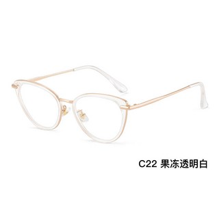 貓眼造型光學眼鏡框 C22 透明白