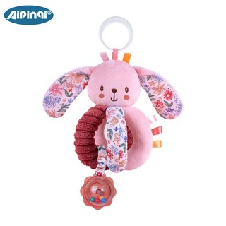 Aipinqi 嬰兒多功能手抓球 響鈴玩具 益智早教, 1個, 粉色兔子轉珠手抓球