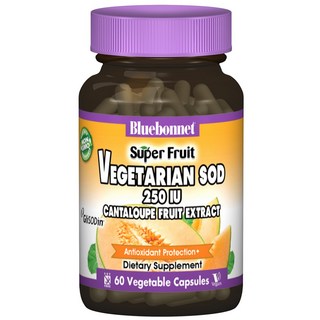 Bluebonnet Vegetarian SOD哈密瓜萃取植物膠囊 250IU, 60顆, 1罐