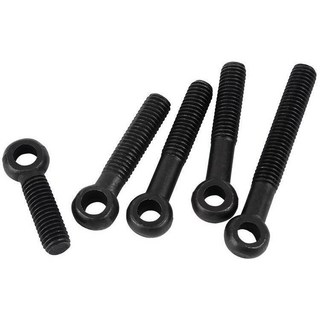 碳鋼黑色活節螺絲 活接螺釘 活結吊環魚眼螺桿 帶孔螺栓, 1個, M8x45 半牙（20個）, M8, 45