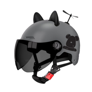 MILLANDA 헬멧 전동차 헬멧 3C 인증 전동차 헬멧 오토바이 헬멧 사계절 헬멧, 블랙미러, 대나무잠자리-블랙