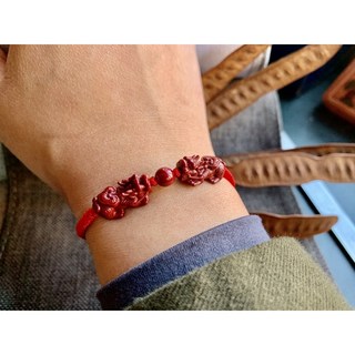 畫意坊 貔貅手繩 紅繩手鍊 硃砂 招財 轉運 辟邪護身符 紫金砂手串 男女款