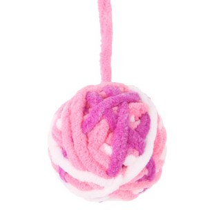 고양이 플러시 볼 장난감 새끼 고양이 링 벨 볼 대화형 반려동물 장난감 부드러운 볼 고양이 퍼프 장난감 볼 실내 고양이 엔터테인먼트 용품, 분홍색