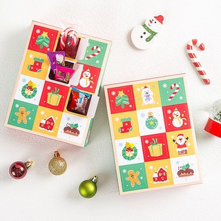 미니 어드벤트 캘린더 답례품 포장 과자 선물세트 어린이집 행사 크리스마스, 1개, 미니 어드벤트 캘린더 상자