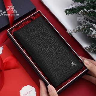 【奧特萊斯】 保羅男士頭層牛皮高檔長款錢包 防盜刷真皮多卡位商務錢夾防水軟皮長夾男士長皮夾