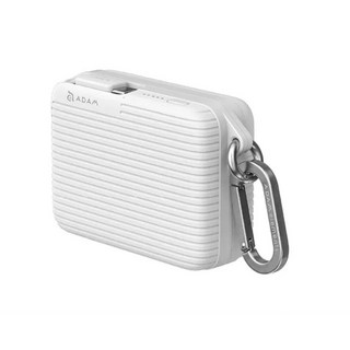 ADAM elements VIONTA T1 旅行用自帶線行動電源 10000mAh 行李箱紋路設計, 白色, 白色-VIONTA T1