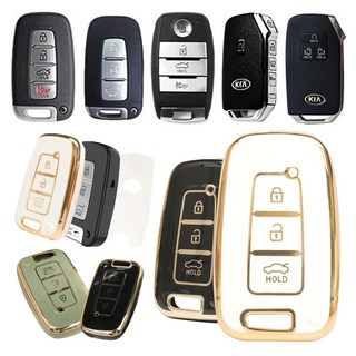 바이어블 기아 호환 차량용 TPU 풀커버 키케이스 키홀더 키커버 / 올뉴 모닝 레이 쏘렌토 K3 K5 K7 스포티지 쏘울 모하비, 02. 신형 4버튼 A타입 (VA-TA21), 화이트실버
