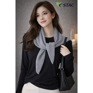 호주울100% 삼각숄 니트 머플러 여성 겨울 포근한 데일리 목도리