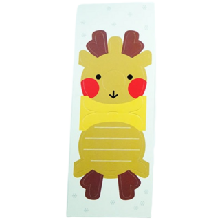 聖誕紙卡棒棒糖 - 聖誕節派對裝飾糖果趣味造型紙卡, 馴鹿(只有紙卡), 1個