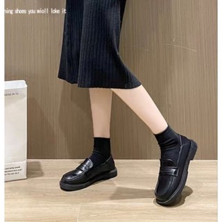 英倫風簡約素面樂福鞋 低跟皮鞋 學生皮鞋 穆勒鞋
