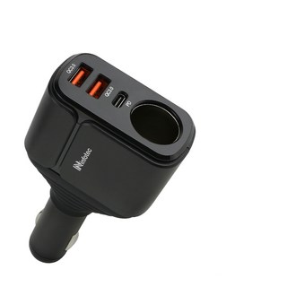 infotec USB車充 車用QC3.0 雙USB點菸器 120W, CC104, 不挑色