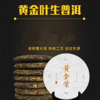 黃金葉普洱生茶 老班章冰島昔歸古老樹茶 357g, 1個