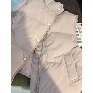 韓系立領短款棉服馬甲女 - 新款加厚保暖坎肩