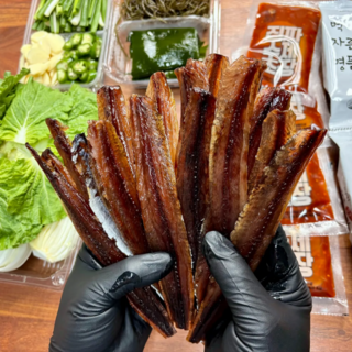 수산백서 완전 손질 구룡포 과메기 프리미엄 야채세트, 1세트, 7미(14쪽) 프리미엄 야채