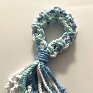 위니 강아지 터그 장난감 핸드메이드, 1개, 에메랄드