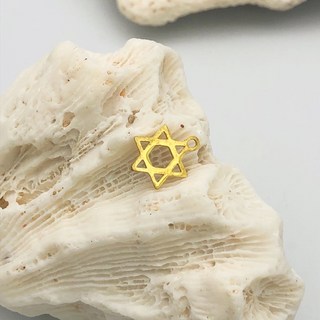 YD50 醫療鋼六芒星吊飾，時尚包包配件，醫療鋼材質親膚低敏