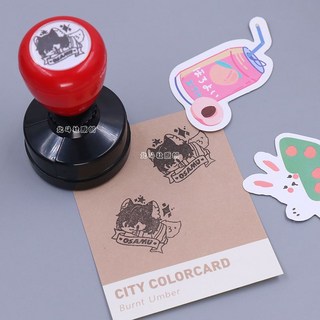 動漫角色印章組 - 適用於 文豪野犬, 1個, 原創太宰治大圓章送印油一個