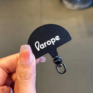 360旋轉手機殼掛繩夾片墊片 透明吊繩掛片 TPU手機掛片 免掛繩孔金屬扣環, 1個, 360°可旋轉墊片-黑色