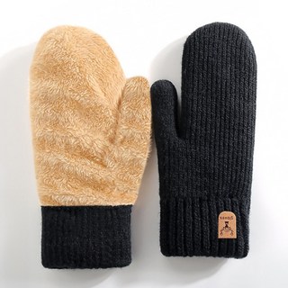모던허니 융털 벙어리 장갑 겨울 방한 기모 털장갑 남녀공용 데일리 장갑 출근룩