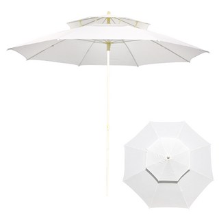 연필트리 킹특대형 휴대용 이층 일자형 낚시 캠핑 파라솔, 화이트