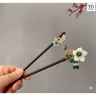 YD market 비녀 똥머리 올림머리 헤어핀 18cm 2p 세트