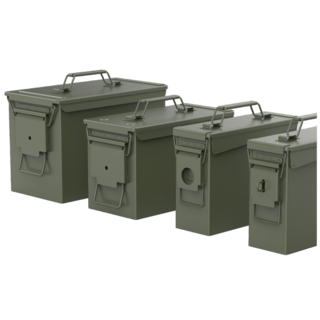 彈藥箱防潮防爆工具收納, 軍綠色, 1, 鎖扣升級版,中型