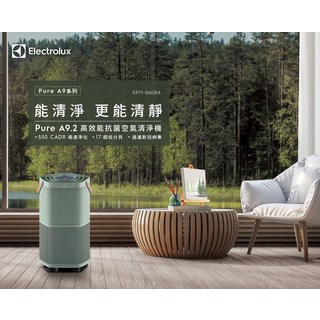 Electrolux 伊萊克斯 Pure A9.2 EP71-56GRA 空氣清淨機 550 CADR 17分貝, 海洋綠