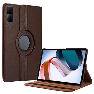 Xiaomi RedMi Pad SE 11 10.6 "2023 스탠드 홀더 커버 pad 5 Pro Mi6 PU 가죽 타블렛 케이스 용 360도 회전, [00] Brown