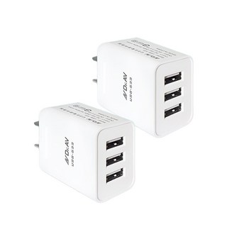 NDr.AV 3.1A USB三孔極速充電器(全球通用usb 豆腐頭 智能充電器/USB-533), 1個