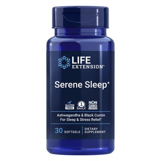 LIFE EXTENSION 南非醉茄黑種草舒眠軟膠囊, 1罐, 30顆