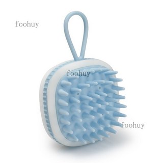 桃園出貨 新款洗頭神器洗頭刷，頭皮按摩梳，洗髮梳，女士長髮頭部經絡按摩器，大人抓頭神器, 1個, 1個藍色  矽膠按摩洗頭刷, 藍色