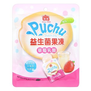 義美 噗啾益生菌果凍 蒟蒻果凍 荔枝口味 247g, 1個, 噗啾益生菌果凍【草莓乳酸】