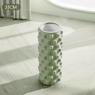 【瑜伽放鬆】專業瑜伽實心泡沫軸壓小腿狼牙按摩滾輪軸肌肉放鬆瘦腿後背琅琊榜, 【純淨綠色】33*12空心/初學者適用, 1個