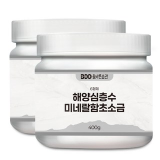 6형제 미네랄소금 미세플라스틱 불순물 제거 해양심층수 함초소금, 2개, 400g
