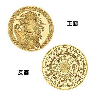12星座紀念幣 星座幣 星座金幣 幸運幣 塔羅紀念章 占卜幣 抉擇幣 好運幣 硬幣 許願幣 金幣 塔羅牌幣, 處女座-星座金幣, 1個