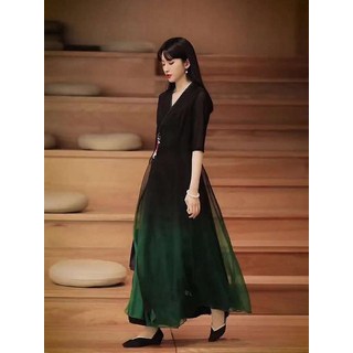 철릭원피스 생활 브이넥 롱 개량한복 절복 중년